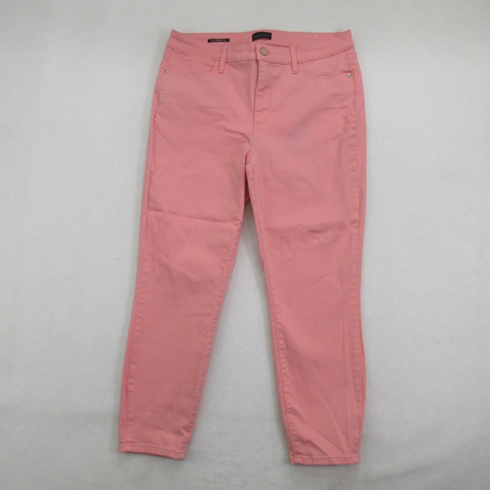 Talbots Jeans 10 Jegging Crop Pink Denim Stretch Mid Rise Solid